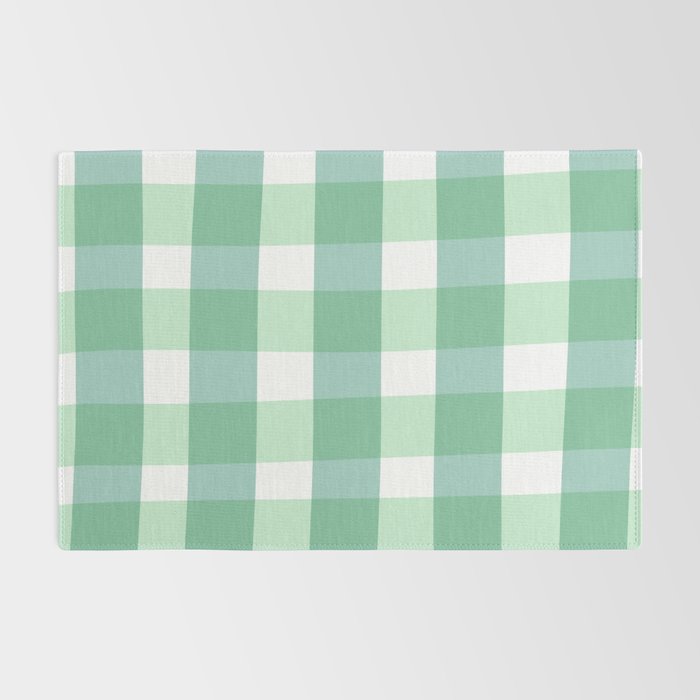 Green Gingham  Rug Gallery Image 2