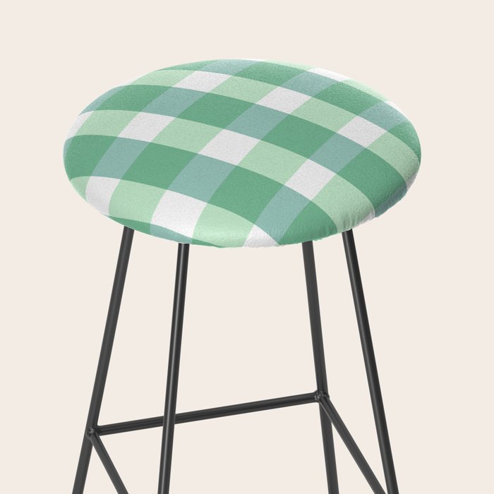Green Gingham  Stool Gallery Image 2