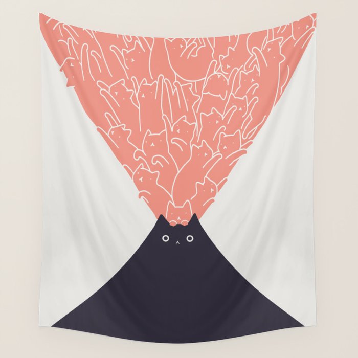 Cat Landscape 102: Vol-cat-no Wall Tapestry Gallery Image 4