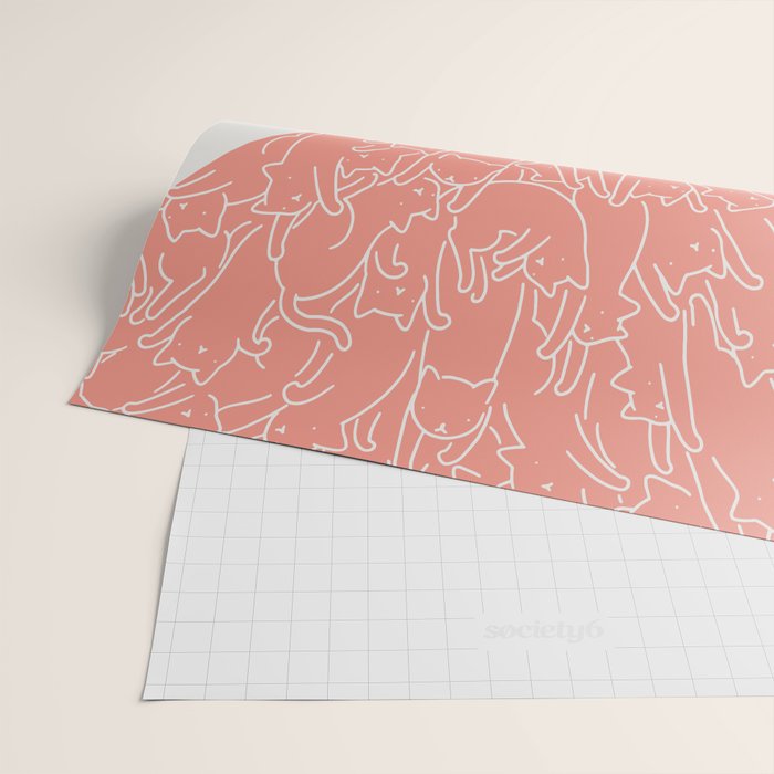 Cat Landscape 102: Vol-cat-no Wrapping Paper Gallery Image 2