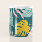 Collage contemporary tribal floral hawaiian pattern. Coffee Mug Gallery Image 4