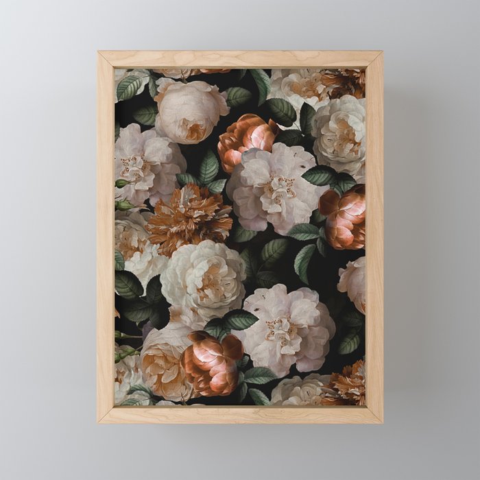 Golden Jan Davidsz. de Heem Roses Mini Art Print Gallery Image 1