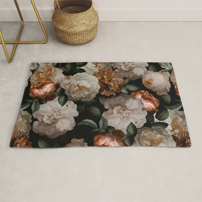Golden Jan Davidsz. de Heem Roses Rug Gallery Image 1