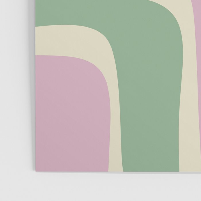 Mid-Century Modern Palm Springs Abstract Pattern Lavender Green Poster Gallery Image 3