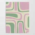 Mid-Century Modern Palm Springs Abstract Pattern Lavender Green Poster Gallery Image 4