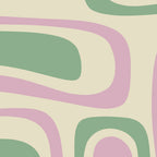 Mid-Century Modern Palm Springs Abstract Pattern Lavender Green Coffee Mug Gallery Image 2