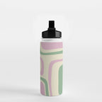 Mid-Century Modern Palm Springs Abstract Pattern Lavender Green Water Bottle Gallery Image 2