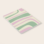 Mid-Century Modern Palm Springs Abstract Pattern Lavender Green Notebook Gallery Image 3