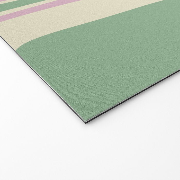 Mid-Century Modern Palm Springs Abstract Pattern Lavender Green Welcome Mat Gallery Image 2
