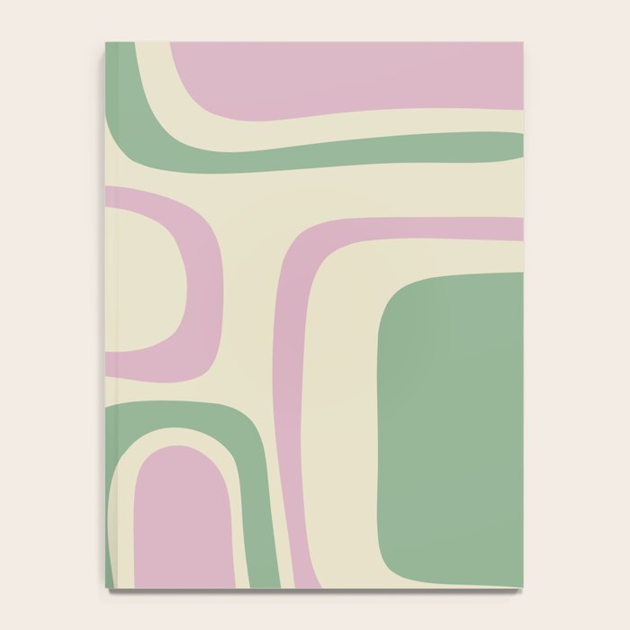 Mid-Century Modern Palm Springs Abstract Pattern Lavender Green Notebook Gallery Image 4
