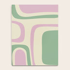 Mid-Century Modern Palm Springs Abstract Pattern Lavender Green Notebook Gallery Image 4