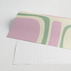 Mid-Century Modern Palm Springs Abstract Pattern Lavender Green Wrapping Paper Gallery Image 2