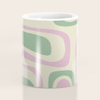Mid-Century Modern Palm Springs Abstract Pattern Lavender Green Coffee Mug Gallery Image 4
