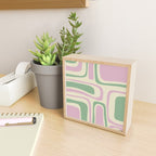 Mid-Century Modern Palm Springs Abstract Pattern Lavender Green Mini Art Print Gallery Image 2