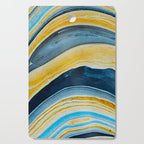Blue marbled waves Cutting Board Gallery Image 1