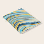 Blue marbled waves Notebook Gallery Image 2