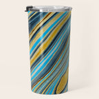 Blue marbled waves Travel Mug Gallery Image 3