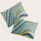 Blue marbled waves Pillow Sham Gallery Image 3