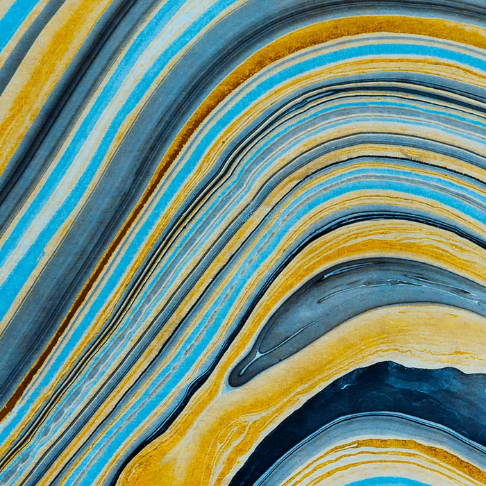 Blue marbled waves Coffee Mug Gallery Image 2