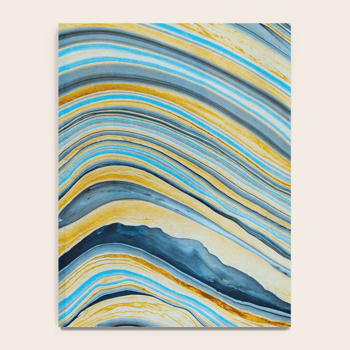 Blue marbled waves Notebook Gallery Image 4