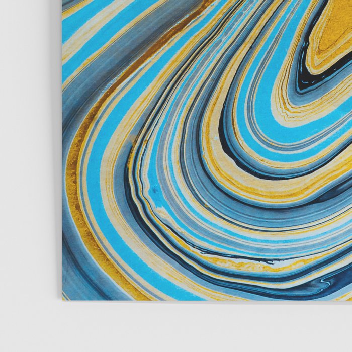 Blue marbled waves Poster Gallery Image 3