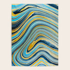 Blue marbled waves Poster Gallery Image 4