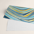 Blue marbled waves Wrapping Paper Gallery Image 2