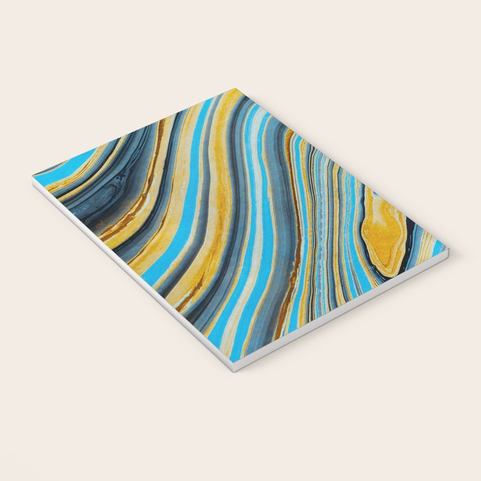 Blue marbled waves Notebook Gallery Image 3