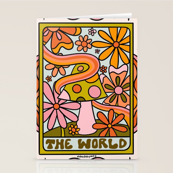 21. World Tarot Mushroom Stationery Card Gallery Image 2