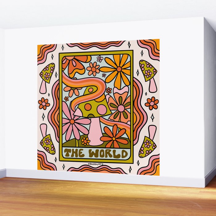 21. World Tarot Mushroom Wall Mural Gallery Image 2