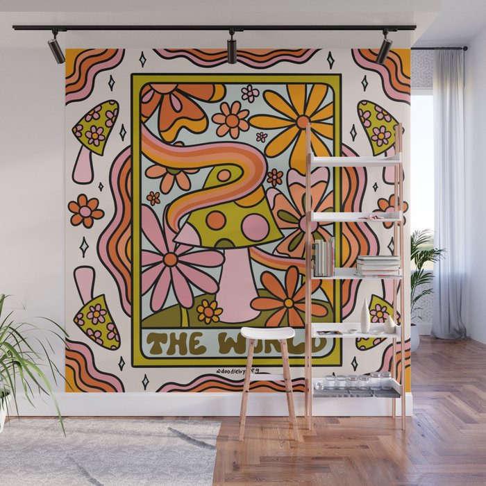 21. World Tarot Mushroom Wall Mural Gallery Image 1