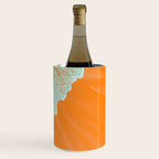 Coral Shore, Ocean Beach Photography, Summer Sea Sand Waves Wine Chiller Gallery Image 3
