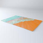 Coral Shore, Ocean Beach Photography, Summer Sea Sand Waves Rug Gallery Image 3
