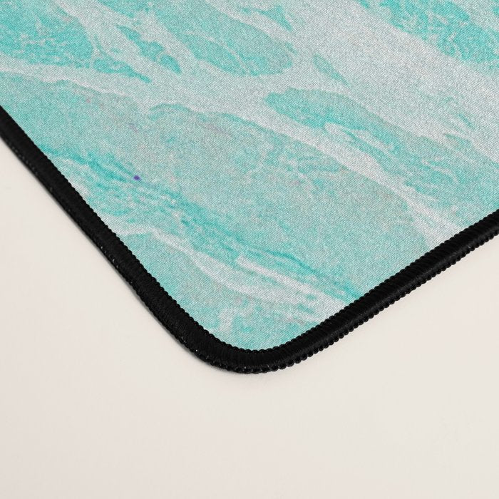 Coral Shore, Ocean Beach Photography, Summer Sea Sand Waves Desk Mat Gallery Image 4