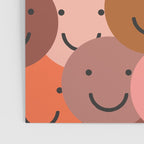 Diverse happy people face doodle pattern Poster Gallery Image 3