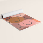 Diverse happy people face doodle pattern Yoga Mat Gallery Image 2