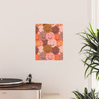 Diverse happy people face doodle pattern Poster Gallery Image 2