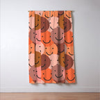 Diverse happy people face doodle pattern Window Curtain Gallery Image 3