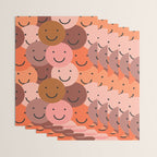 Diverse happy people face doodle pattern Wrapping Paper Gallery Image 3