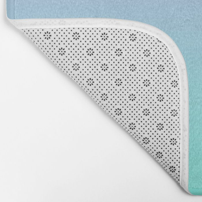 Light Purple Turquoise Gradient Bath Mat Gallery Image 2