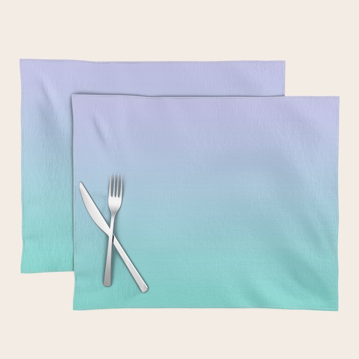 Light Purple Turquoise Gradient Placemat Gallery Image 1