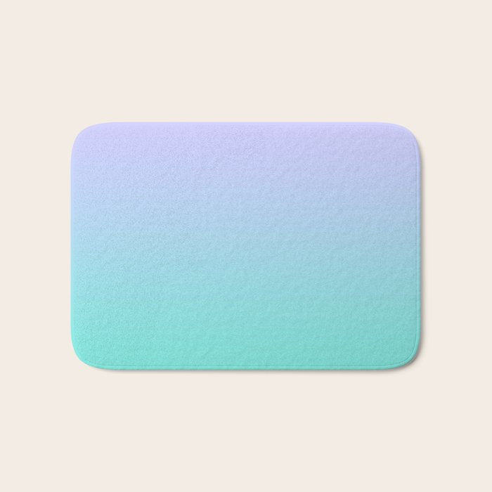 Light Purple Turquoise Gradient Bath Mat Gallery Image 1