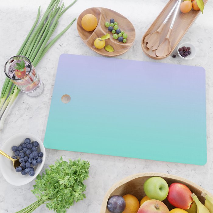 Light Purple Turquoise Gradient Cutting Board Gallery Image 2