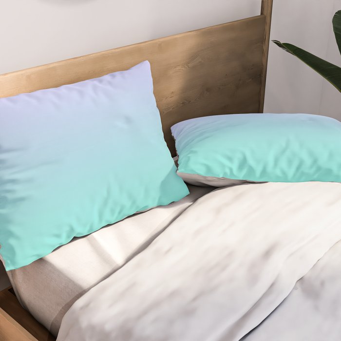 Light Purple Turquoise Gradient Pillow Sham Gallery Image 2