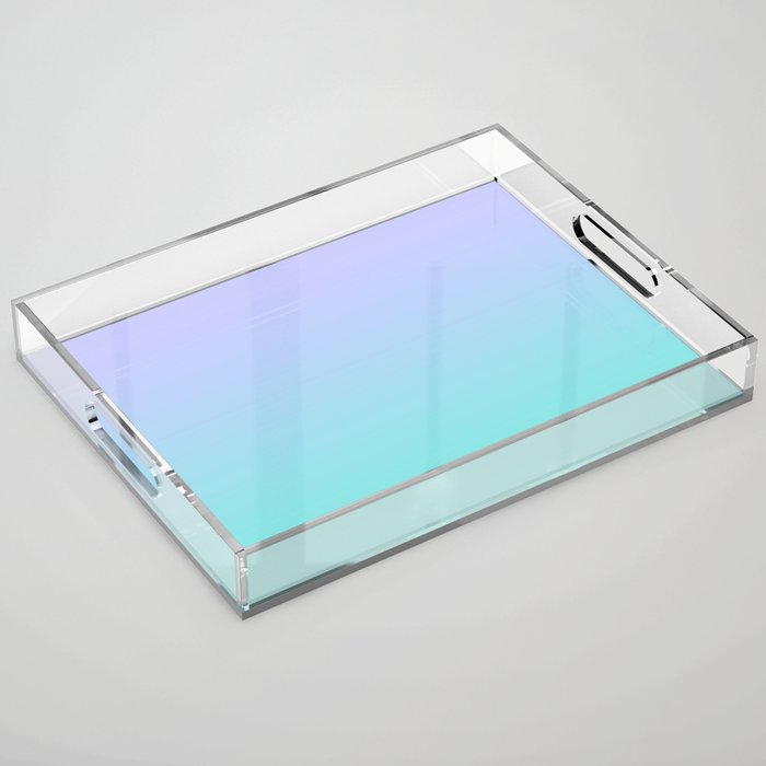 Light Purple Turquoise Gradient Acrylic Tray Gallery Image 1
