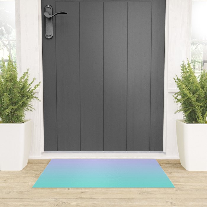 Light Purple Turquoise Gradient Welcome Mat Gallery Image 3