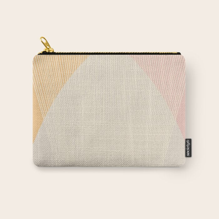 Cecilia Shapes II - Neutral Orange and Pink Carry All Pouch Gallery Image 1