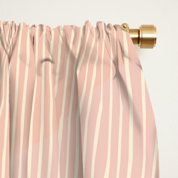 Cecilia Shapes II - Neutral Orange and Pink Window Curtain Gallery Image 2