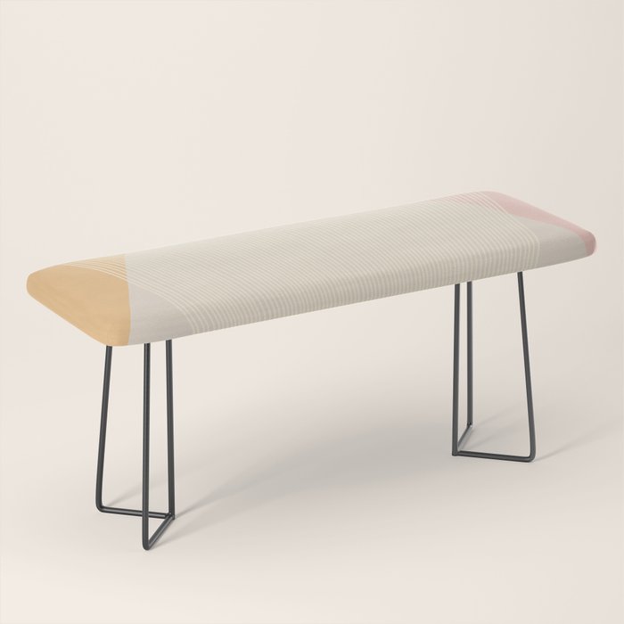 Cecilia Shapes II - Neutral Orange and Pink Bench Gallery Image 1