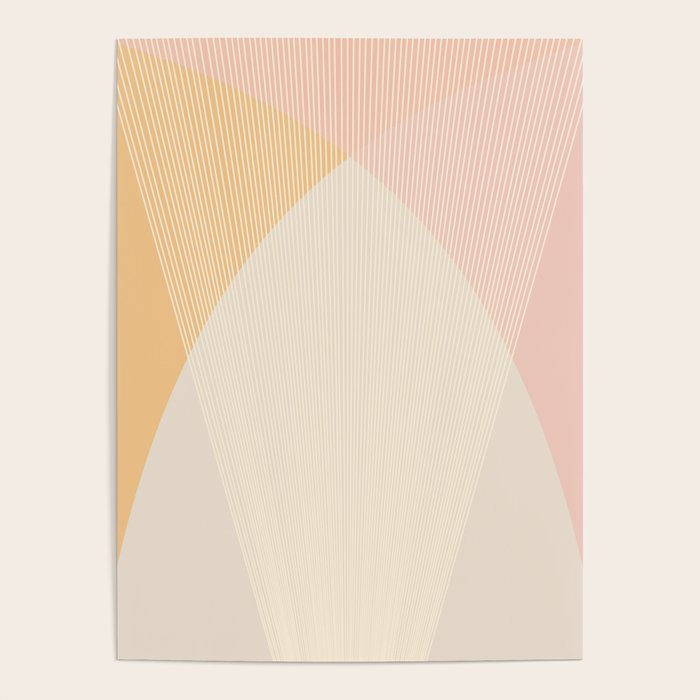 Cecilia Shapes II - Neutral Orange and Pink Poster Gallery Image 4